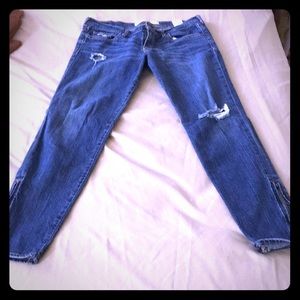 Hollister size 7 skinny blue jeans